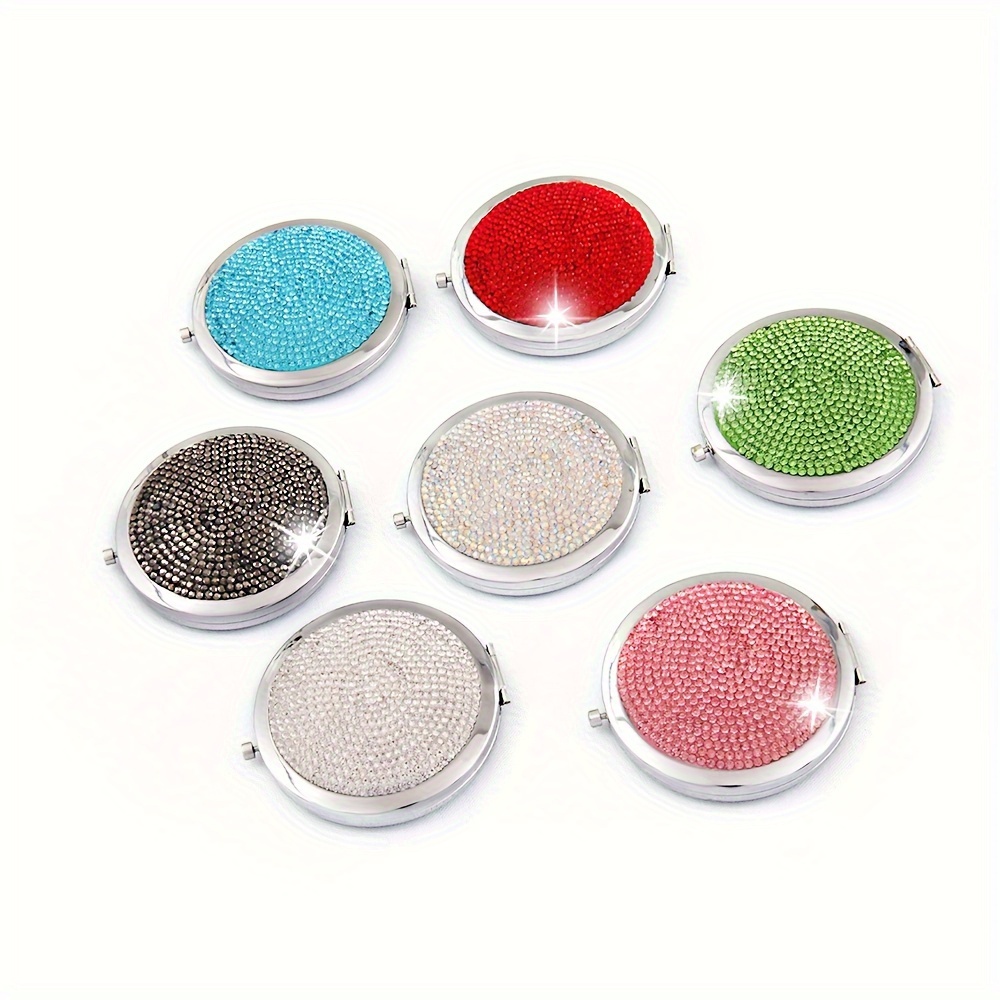 1pc Vintage Rhinestone Pearl Decor Mirror, Double-sided Portable Makeup  Mirror, Folding Mini Beauty Mirror, Carry-on Round Makeup Mirror, Pocket  Compact Mirror, Don't Miss These Great Deals