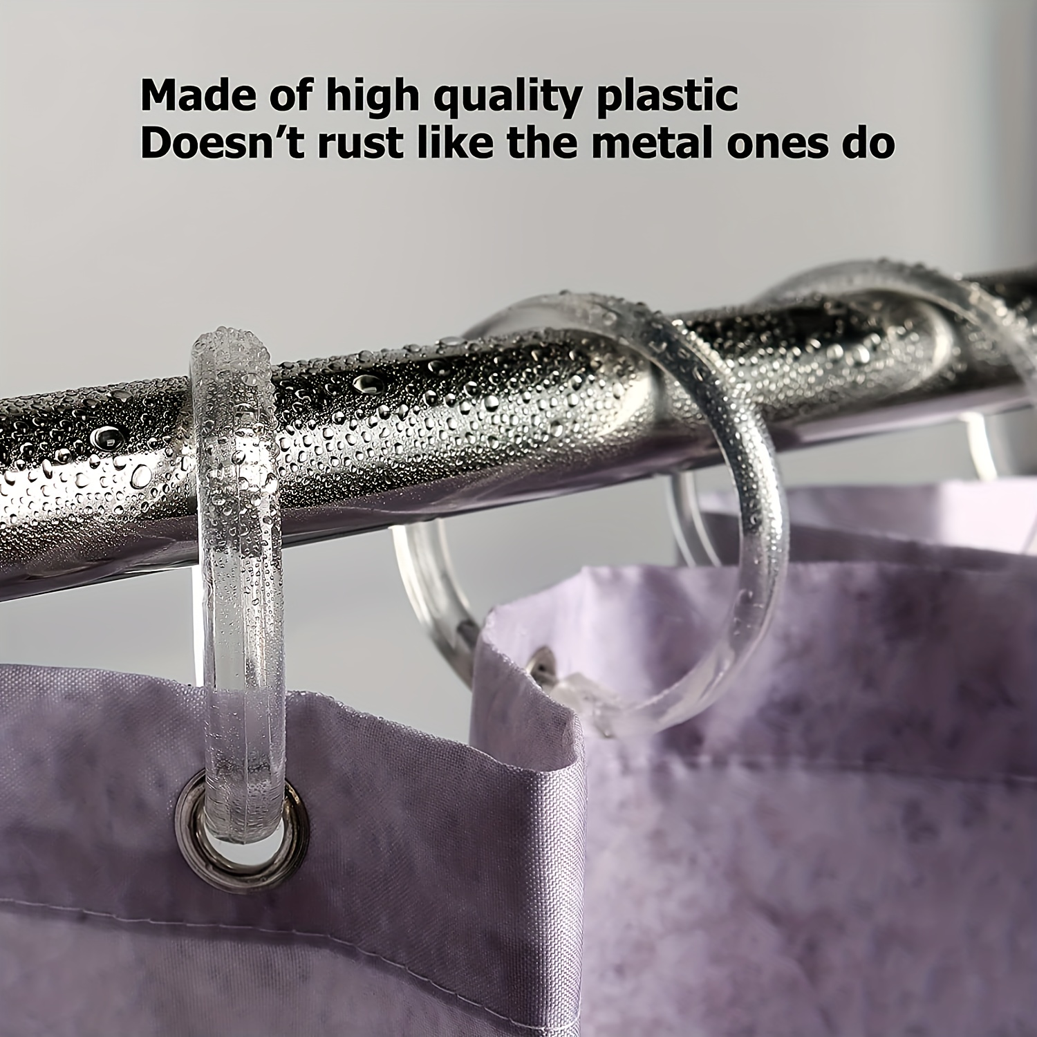 Durable Stylish O shape Plastic Shower Curtain Rings Easy - Temu