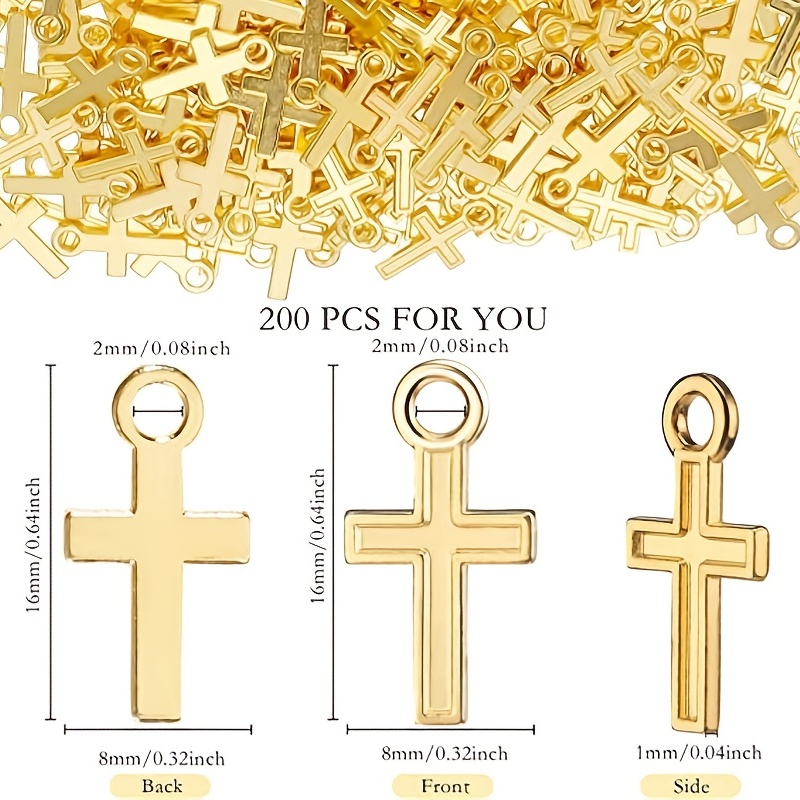 30pcs Silver Small Cross Alloy Pendant Mini Cross Charms Variety Cross Beads for Bracelets Craft 1 inch Vintage Cross Pendant Jewelry Making for