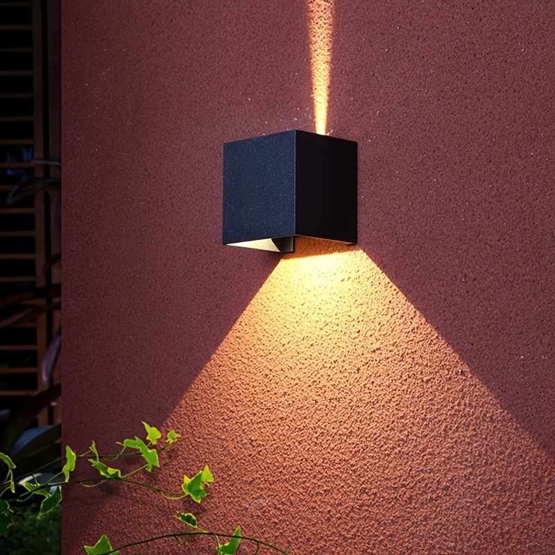 Lámpara de aplique negra moderna Luz LED montada en la pared