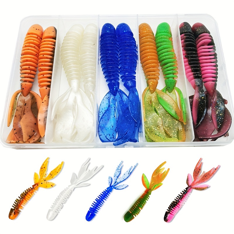 10pcs 4.72inch/0.35oz Fishing Lures With Box, Soft Lure, Artificial Bait,  Wobblers Swimbait For Trout Bass Fishing