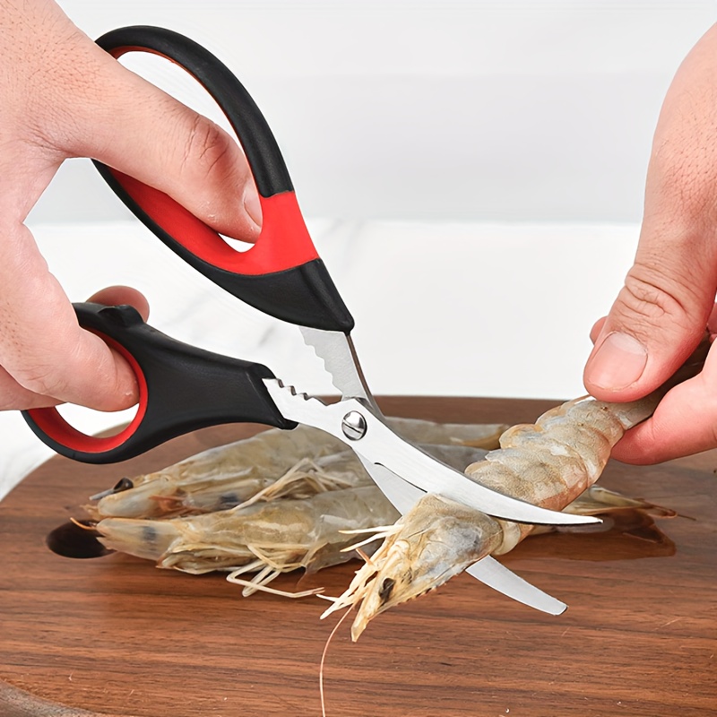 Premium Stainless Steel Seafood Scissors Perfect For Crab - Temu