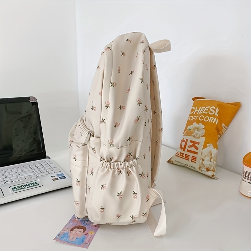 2022 Cute Preppy School Bag Floral Printed Kawaii Backpack Cottagecore  Aesthetic Backpack BookBag Laptop Daypack, Brown, Daypack Backpacks :  : Electronics