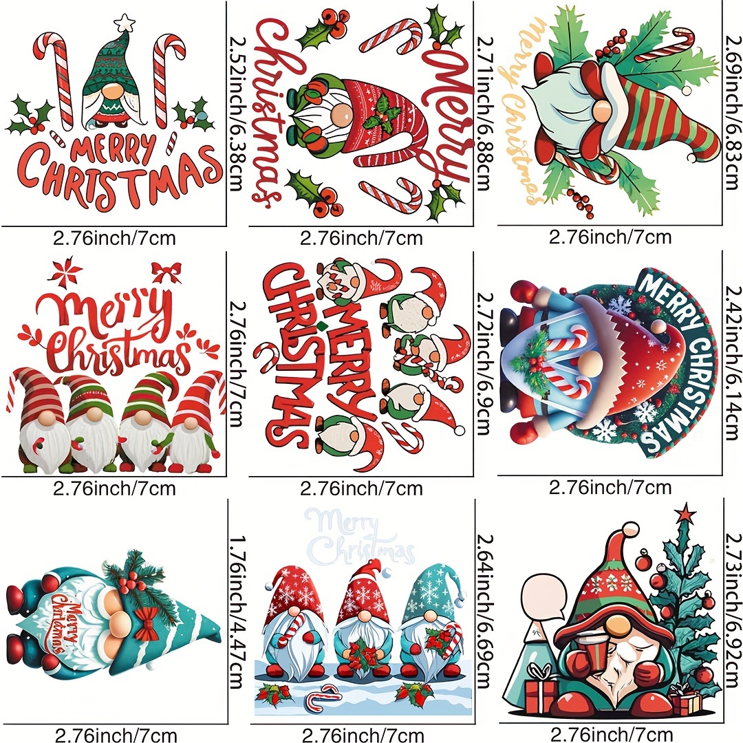 Christmas Iron-on Transfer For Diy Clothing, Backpack, Hats, Pillow A-level  Washable T-shirts Thermal Stickers Gnome Patches Applique - Temu