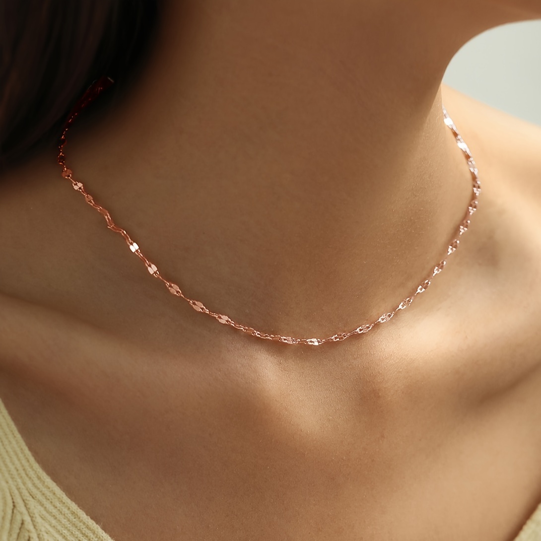 Rose Gold Necklace - Temu