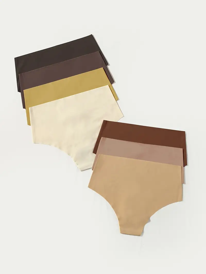 Women's High Waisted Seamless Briefs Panties Underwear - Temu Canada