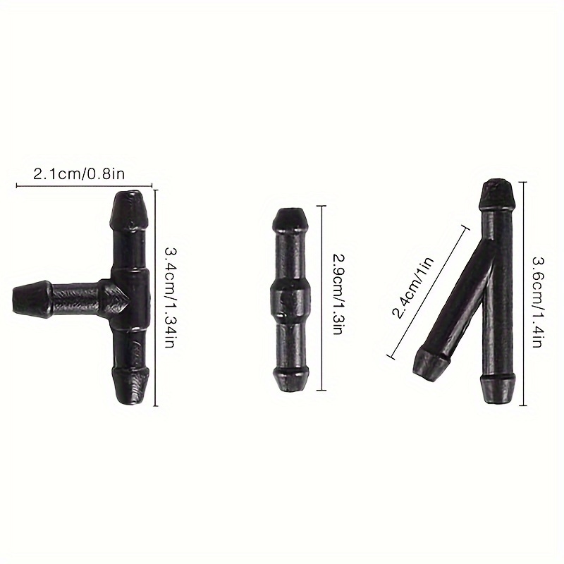 Manguera De Vacío Con 2 Conectores En T Para Jeep, 1/8" Para Fluido De Parabrisas, Lote Antiguo, 90 Días Garantía