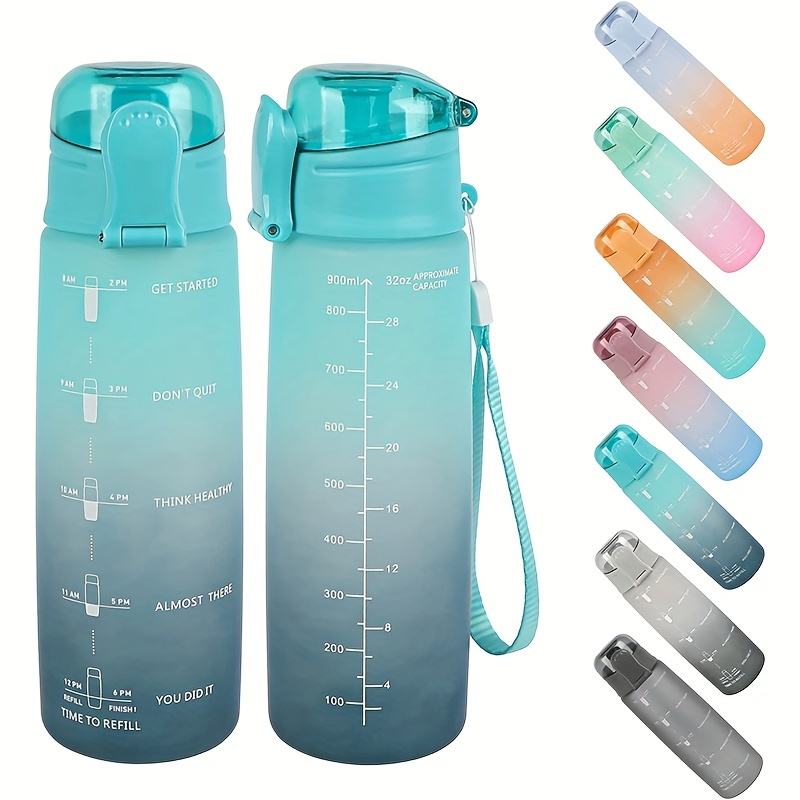 Stay Hydrated On the go: Gradient Color Motivational Sports - Temu