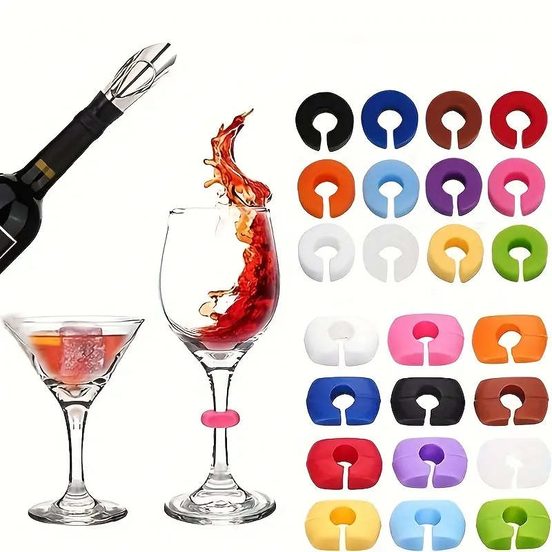 Wine Glass Charms Wine Charms With Stopper And Pourer wine - Temu