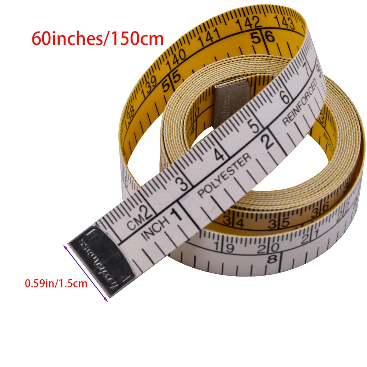 1pc 1.5m/60 inch retractable tape measure, soft tape measure