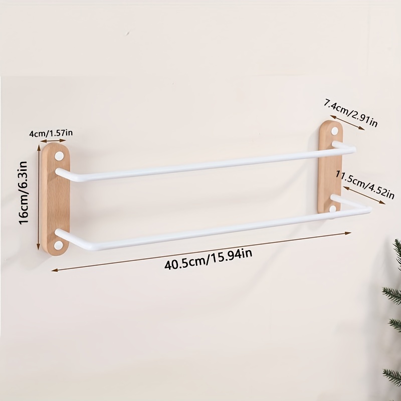 Wall Mounted Towel Bar, Shower Towel Rack For Bathroom, Single And Double Rod  Towel Holder, Bathroom Triangle Shelf, Corner Shower Caddy, Bathroom  Accessories - Temu