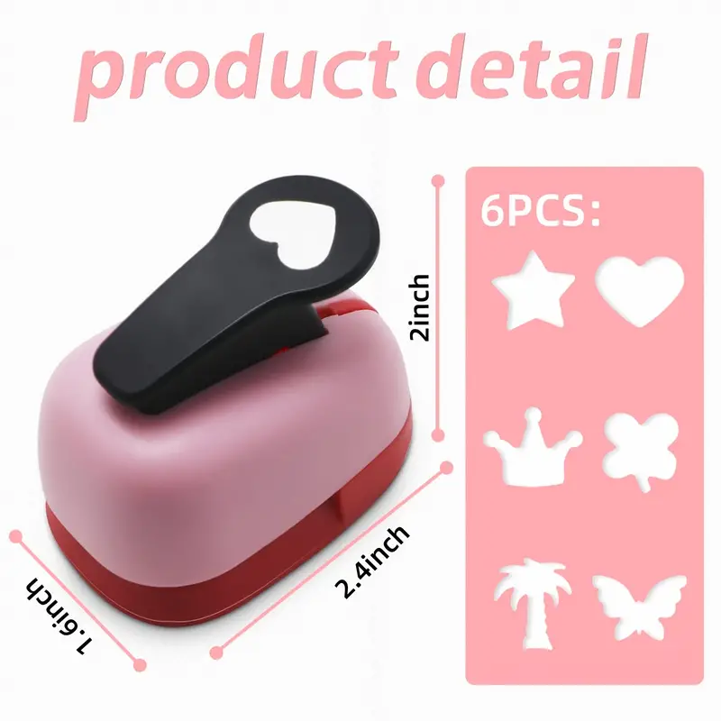 6pcs Hole Punch Arc Hole Punch Shapes Paper Punches For Crafting Single  Hole Punch Hole Puncher For Crafts Scrapbook Punches Star Hole Punch Heart  Hole Punch Paper Punch For Scrapbooking Supplies 