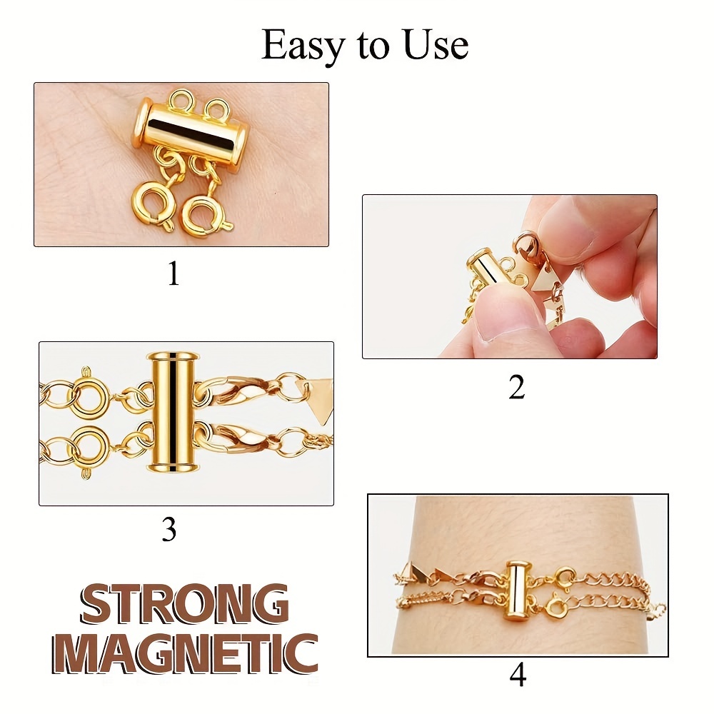 1pc Multi-layer Necklace Clasp, Slider Lock Necklace Connector, Suitable  For Multi-strand Tubes Clasp