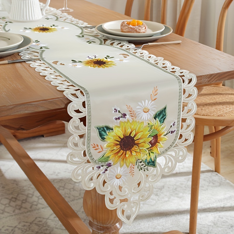 1 pezzo Runner da tavolo modelli righe tavolo moderno poliestere decorato  nappa per casa