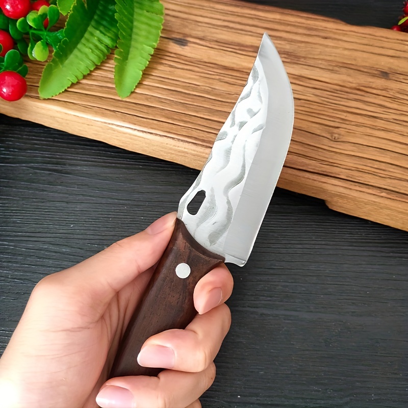 Stainless Steel Kitchen Utility Knife, Forged Boning Knives Vegetable Meat  Cleaver, Bbq Knife For Camping, Barbecue, Outdoor - Temu