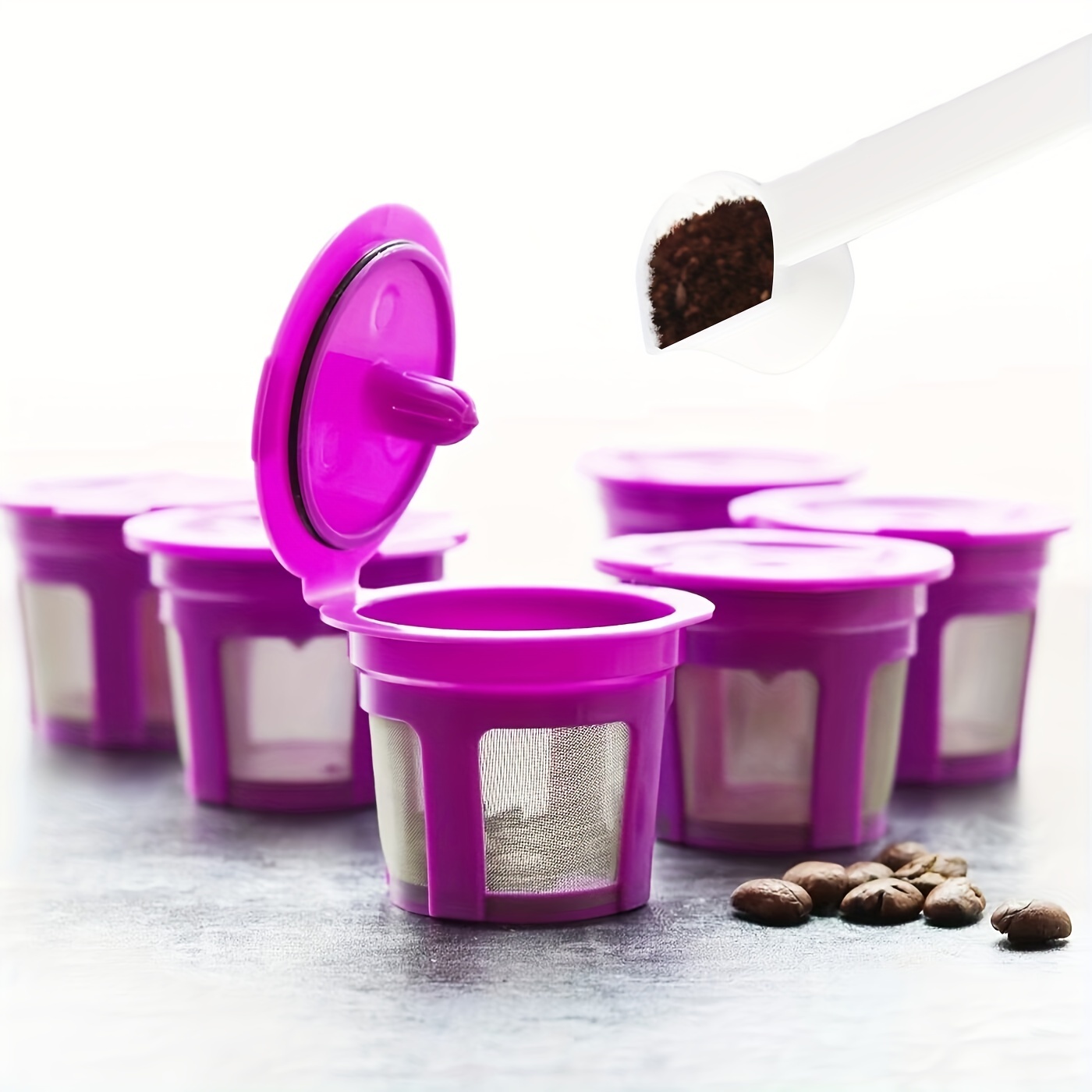  Cápsulas de café recargables, cápsulas de café de acero  inoxidable para compatibles con máquinas Tassimo (6.1 fl oz) : Hogar y  Cocina