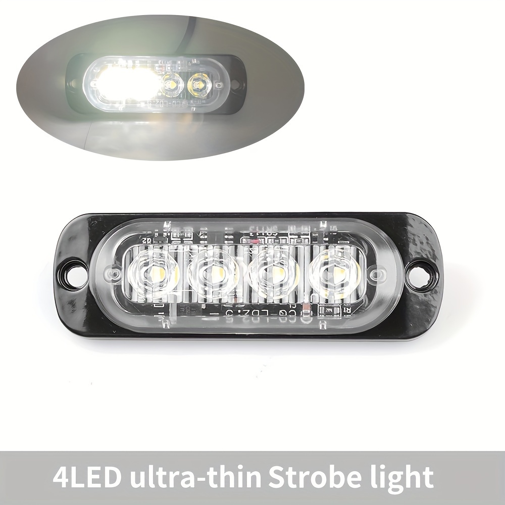  OurLeeme Luz LED de advertencia de emergencia para coche,  advertencia de emergencia de peligro de baliza, advertencia, luz  estroboscópica para vehículo (1 unidad)), CPB50407113CHE18T0MJ26E3 :  Automotriz