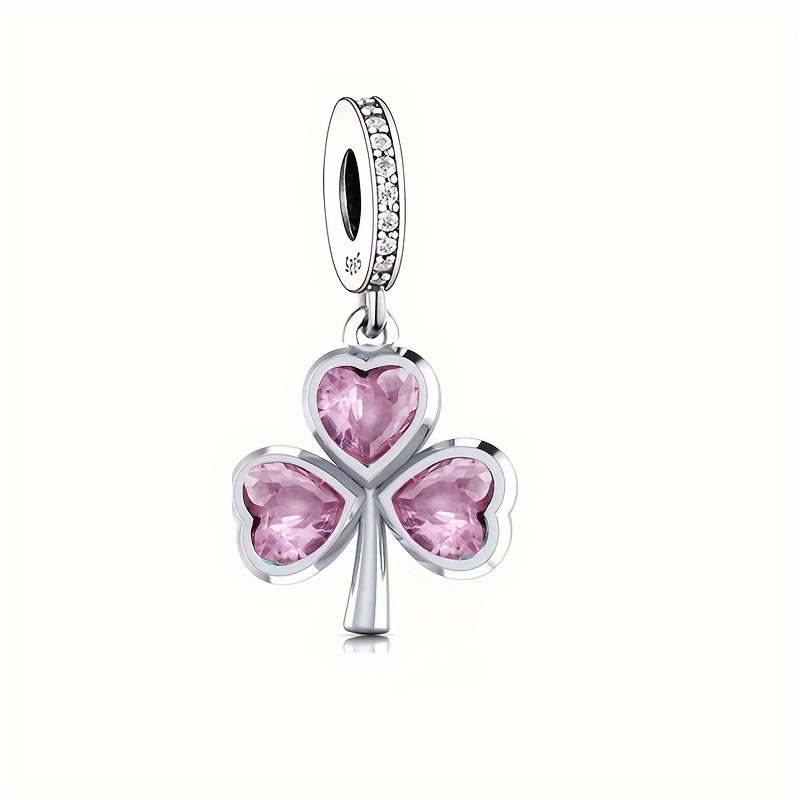 Cutesmile Sterling Silver Three Heart Circle Necklace With CZ Crystal – Dainty Dancing Pendant - View #6