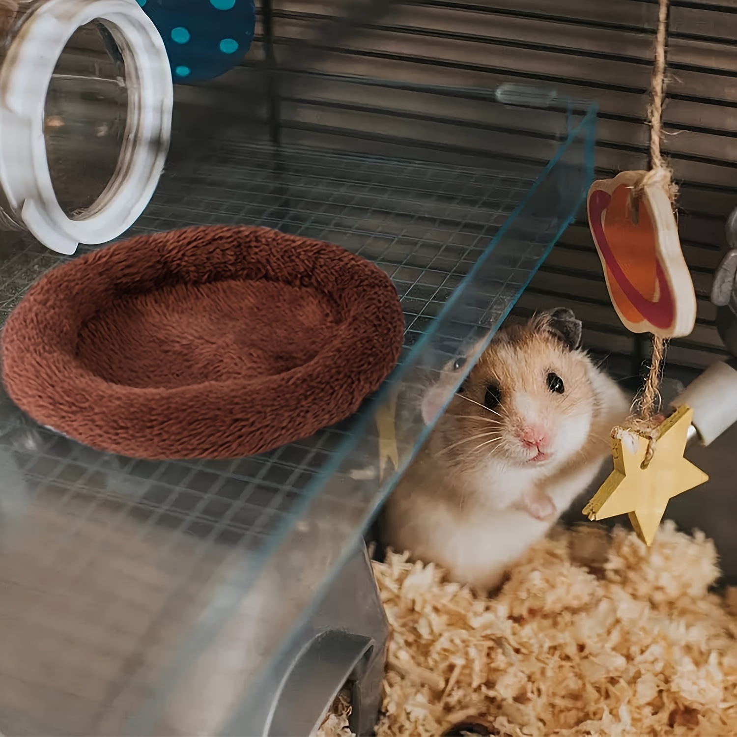 Cozy And Comfy Hamster Bed: Soft Cotton Cage Sleeping Bed With Warm Cushion  Pet Accessories - Temu