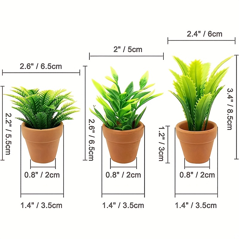 1:12 Maison de poupée Fleurs en pot Plantes Scène de vie Fournitures de