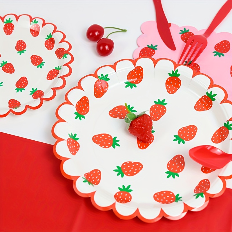 Set, Strawberry Party Decoration Balloon Flower Wreath Arch Kit, Strawberry  Aluminum Foil Balloon Suitable For Sweet Girls Berry First Theme Birthday