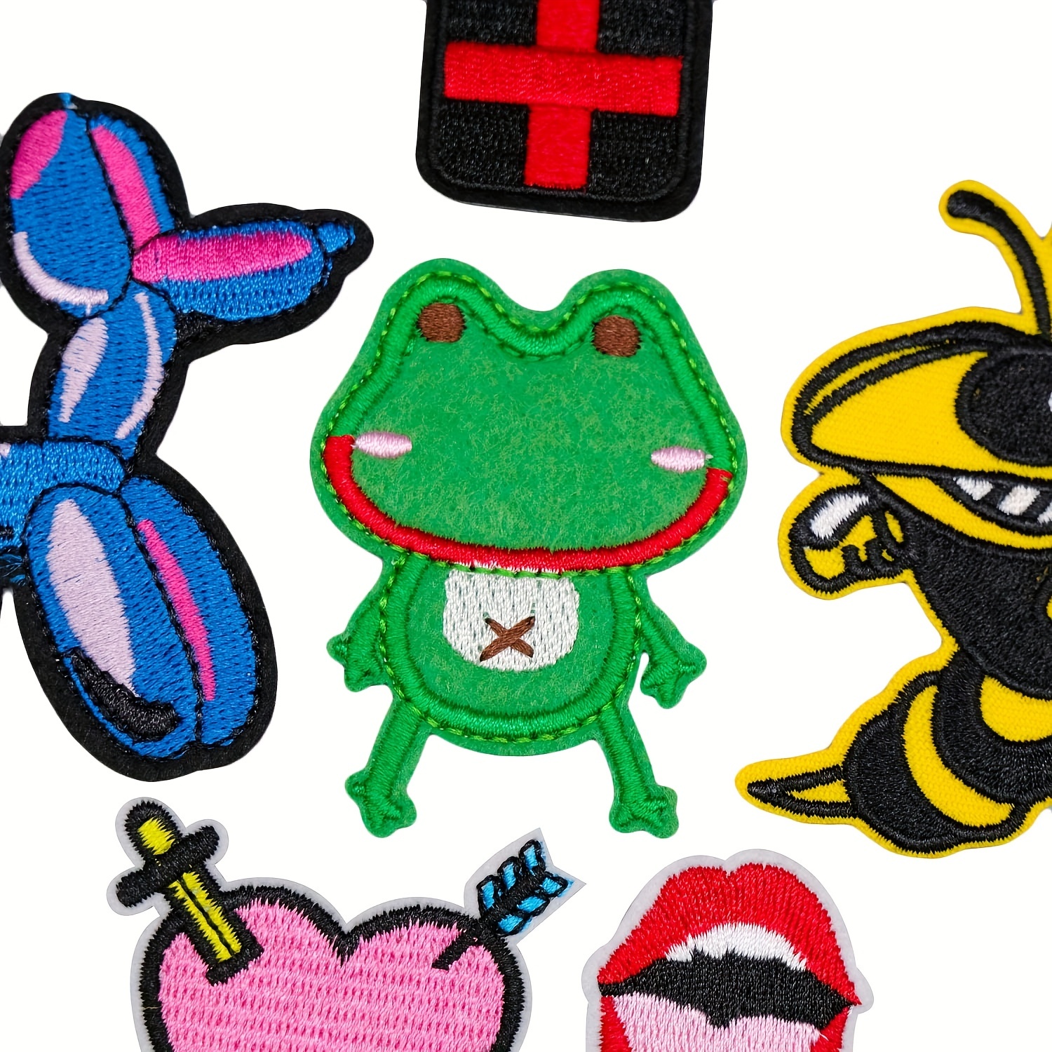 22pcs Cloth Embroidery DIY Accessories Patches, Cloth Patches Can Be Sewn  And Ironed , Shoe Hat Box Accessories Sticker Patches, For Men