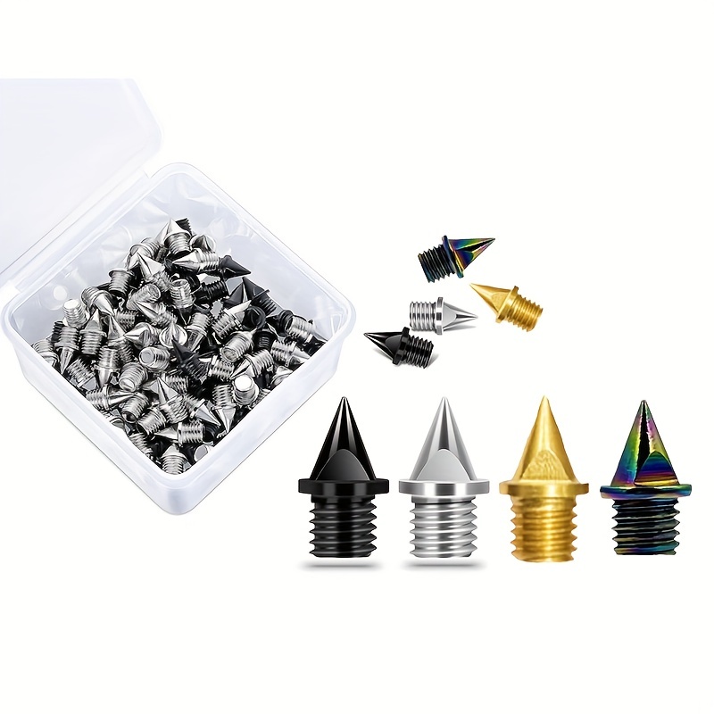 20 Sets 9.5MM DIY Cone Spikes And Studs Gun Metal Bullet Spikes Screw Back  Punk Studs And Spikes For Cloth Sewing