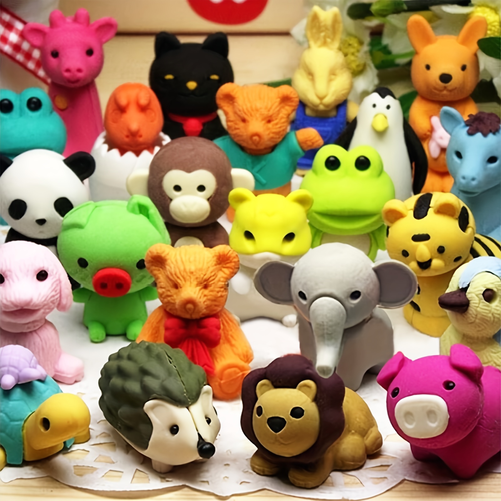 140 Pcs Animal Erasers for Kids, Random Color, as Classroom Prizes Box  Rewards, Birthday Party Favor Supplies.A Must Fun for Kids! Buy 3D Mini  erasers