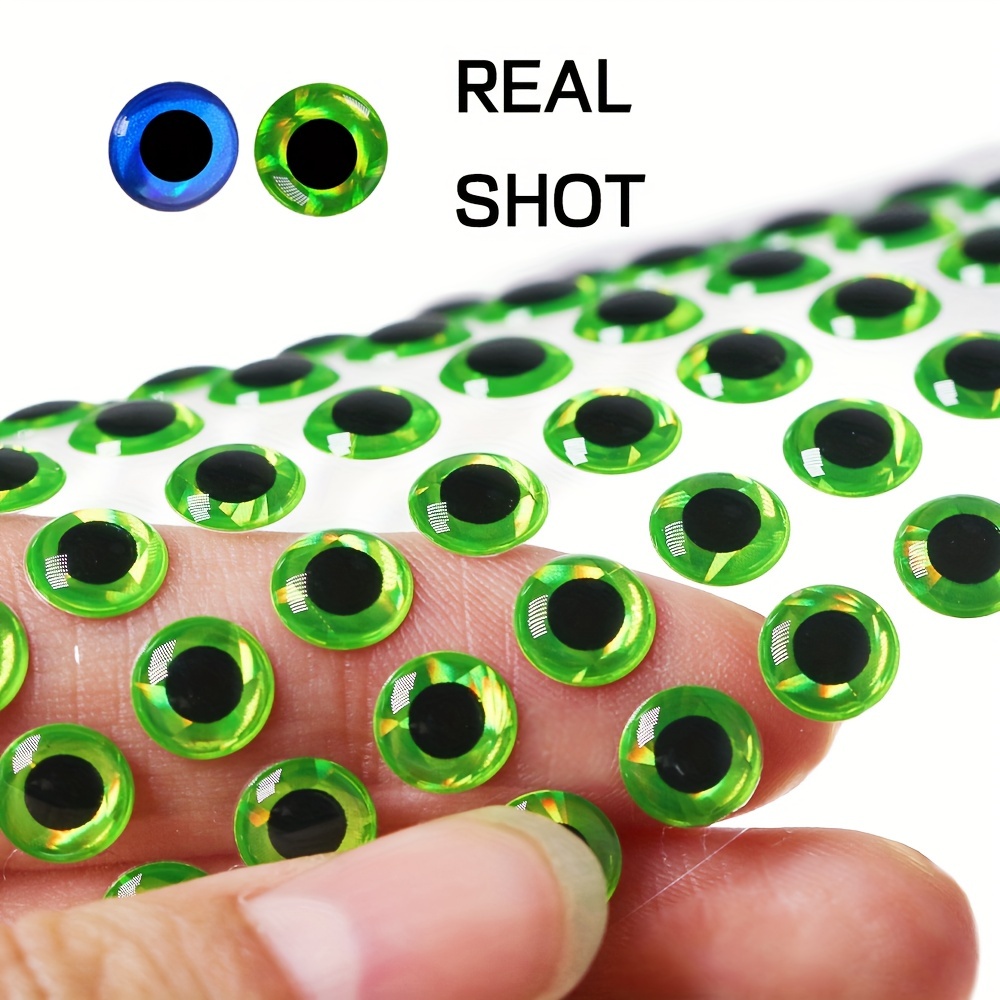 5mm Flat Real.Cold / Wholesale 700 Soft Molded 3D Holographic Fish Eyes,  Fly Tying, Jig, Lure Making