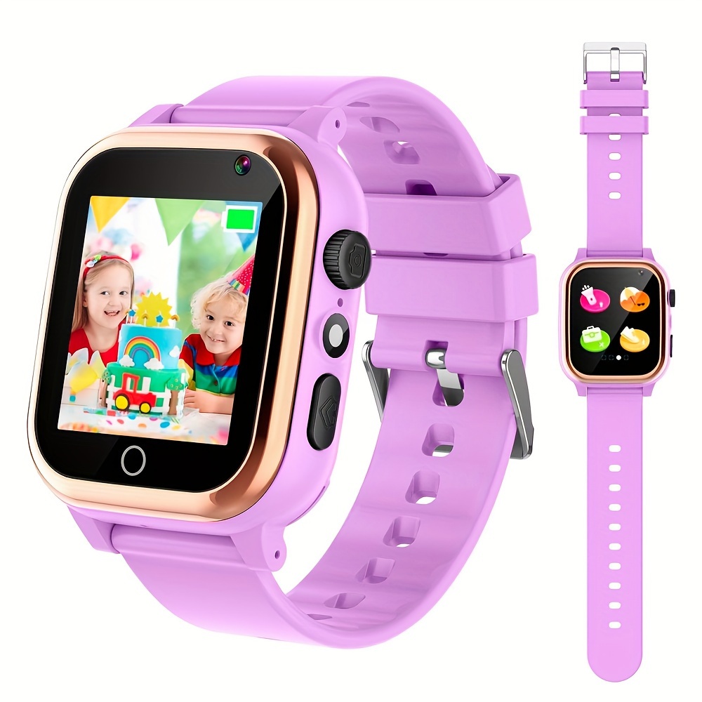 Reloj inteligente para niños y niñas – Reloj inteligente para  niños, regalo para niños de 4 a 12 años con 15 juegos, alarma de cámara,  video, reproductor de música, podómetro, linterna
