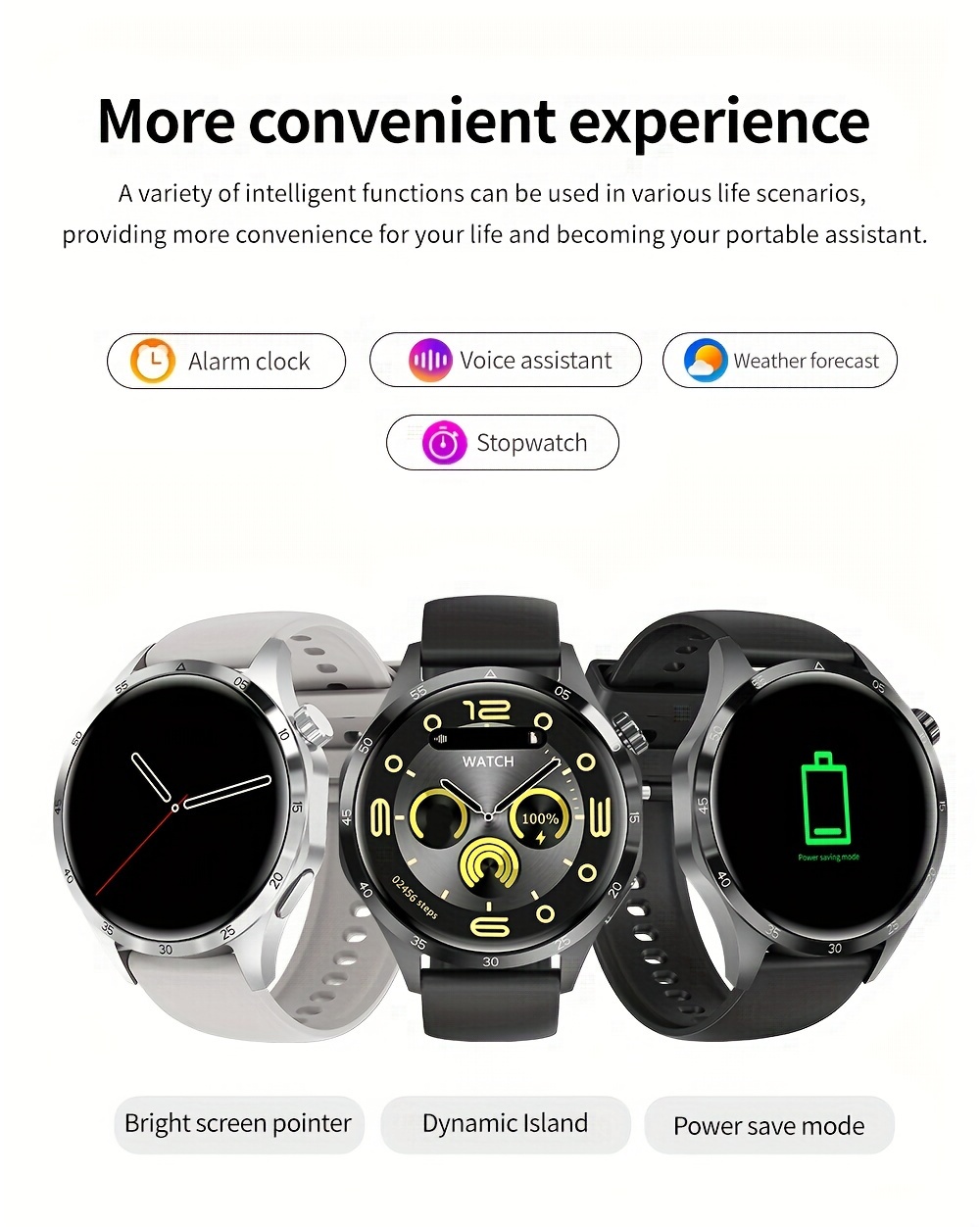 GT4 Pro Reloj inteligente de 1.6 pulgadas, visualización grande, para  hombres y mujeres, BT Call Smartwatch AI Voice NFC, monitor de salud de  ritmo cardíaco, reloj de pulsera deportivo (piel café) 