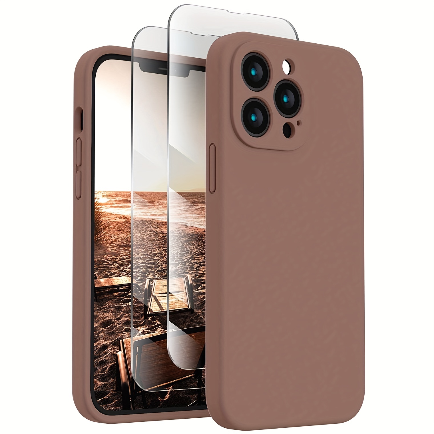 Funda de silicona rosa para iPhone 13 Pro Max, compatible con iPhone 13 Pro  Max, funda protectora de cuerpo completo con forro de microfibra, 6.7