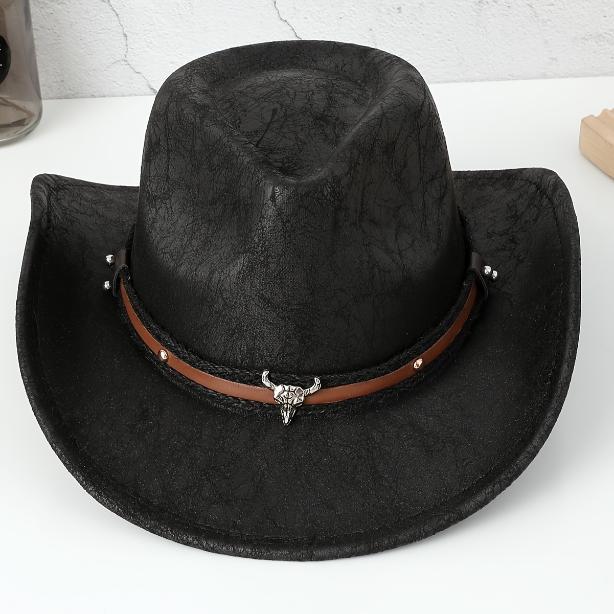  NOONSIAL OP Ace Hat and Necklace Suede Cowboy Hat Kaizokuou  Fire Fist Ace Cowboy Hat Cosplay Hat with ACE Necklace : Clothing, Shoes &  Jewelry