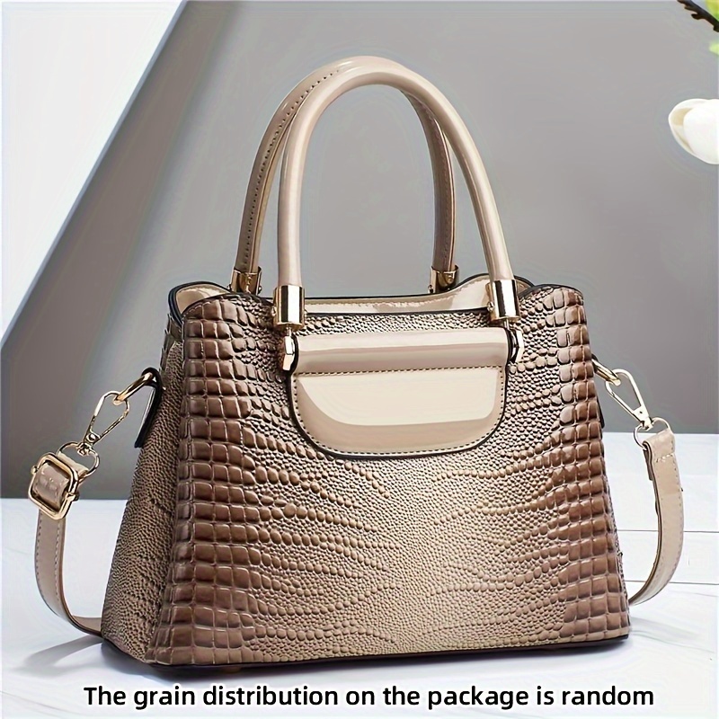 WOMEN'S FAUX LEATHER ONE HANDLE BAG