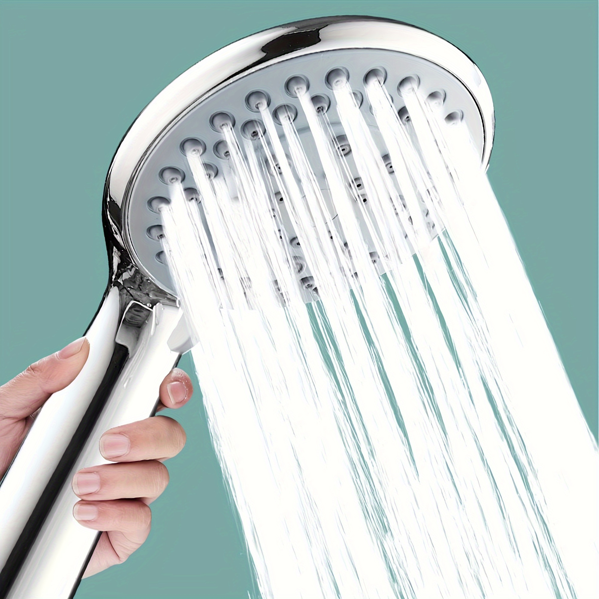 

1pc Large Water Vent Adjustment Shower Head, Household Bath Shower Head, Universal Bath Head Handheld Coarse Hole Shower Head, Bathroom Bath Head