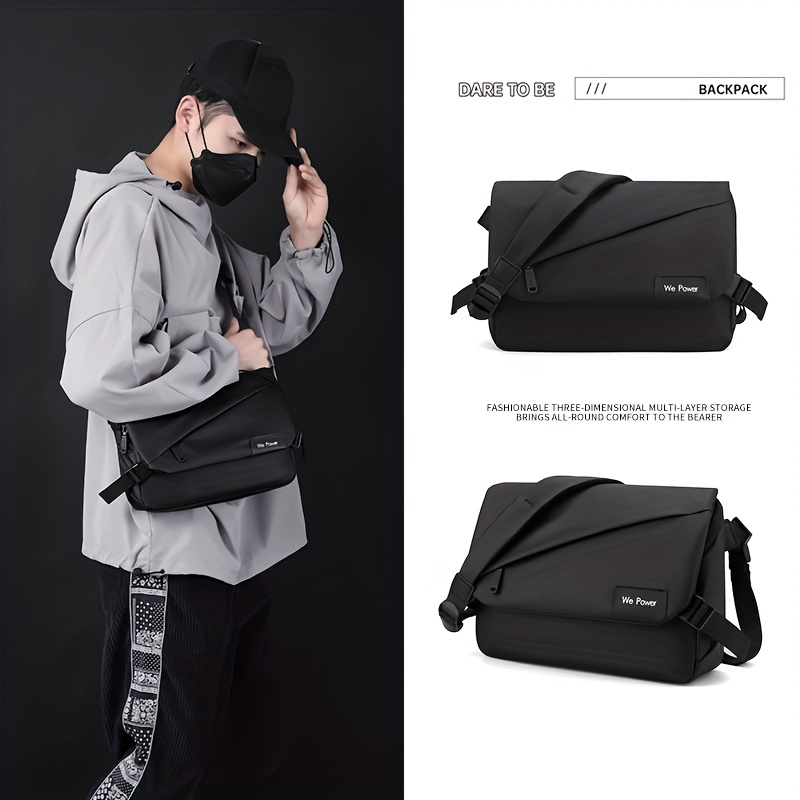 Men's Bag New Messenger Bag Simple Casual Shoulder Bag Business  Large-capacity Square Shoulder Bag - Temu United Arab Emirates