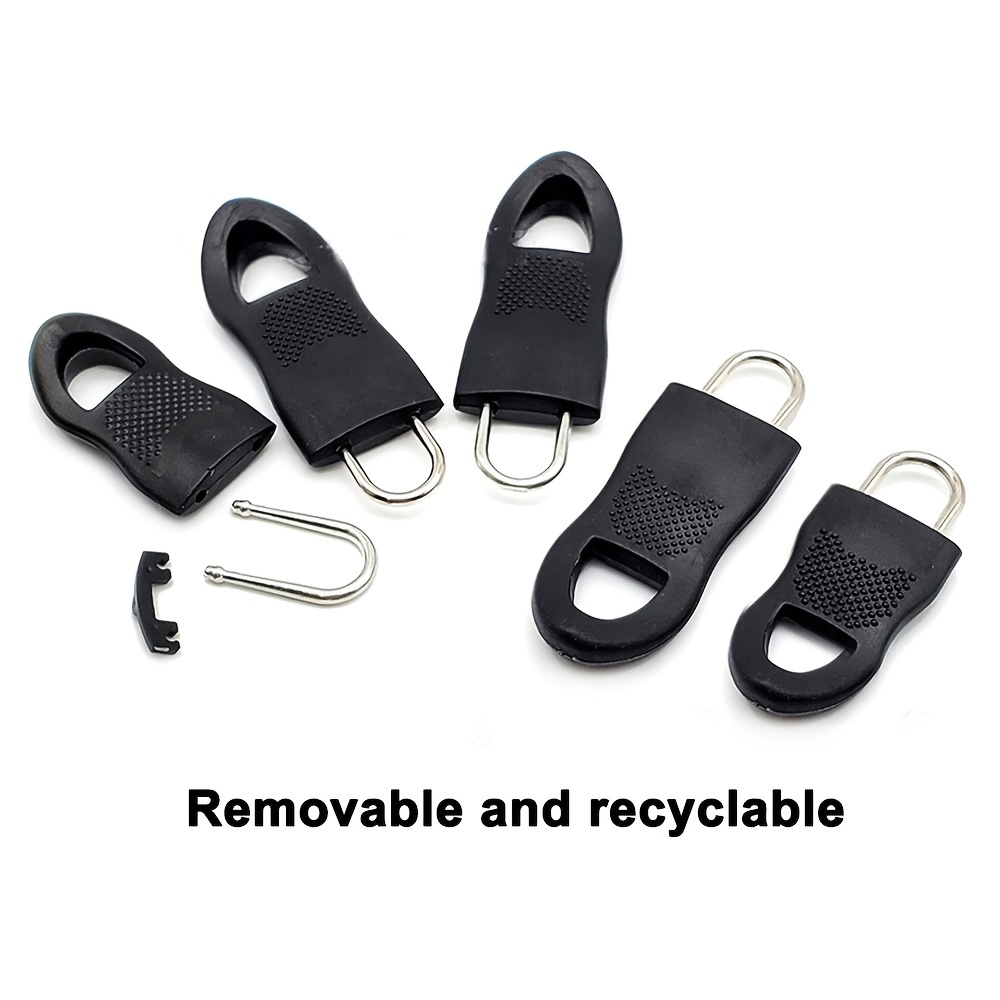 Heavy Duty Black Plastic Zipper Pull Replacements - Set of 2 – Mautto