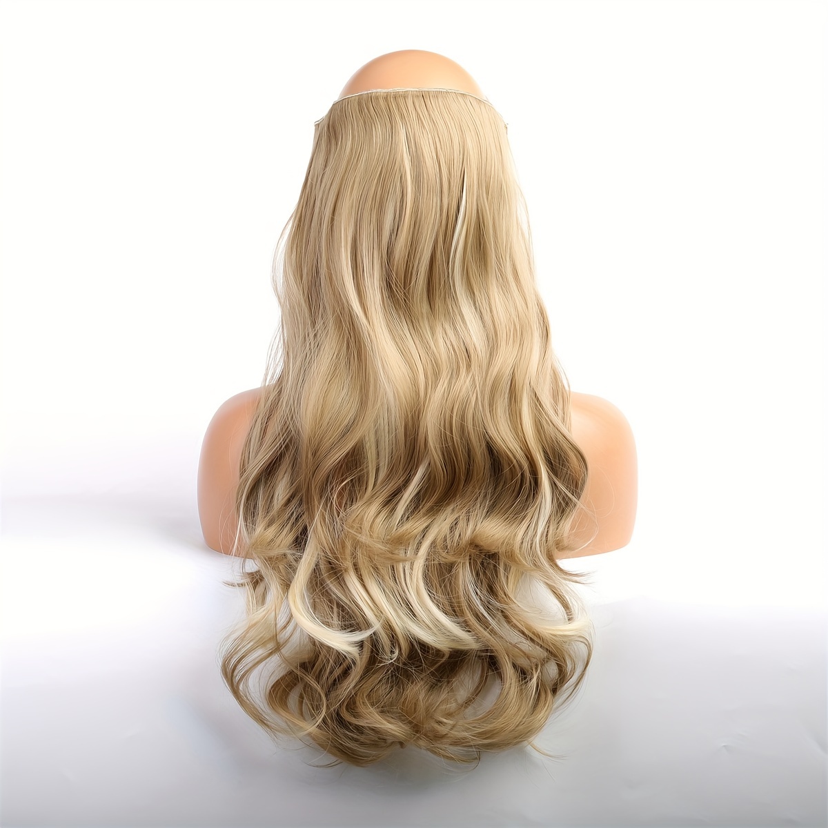 4pcs Straight Hair Pieces Synthetic Extensions for Daily Use