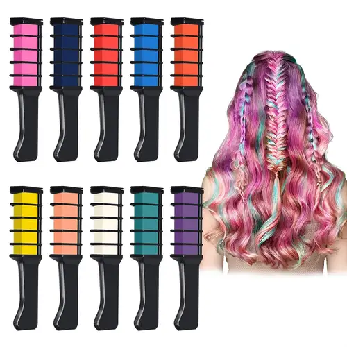Hair Chalk for Girls Kids Temporary Bright Hair Chalk Comb for Kids Hair  Dye Washable for Girls Gifts Age 6 7 8-12+ for Birthday Children's Day  Halloween Christ…