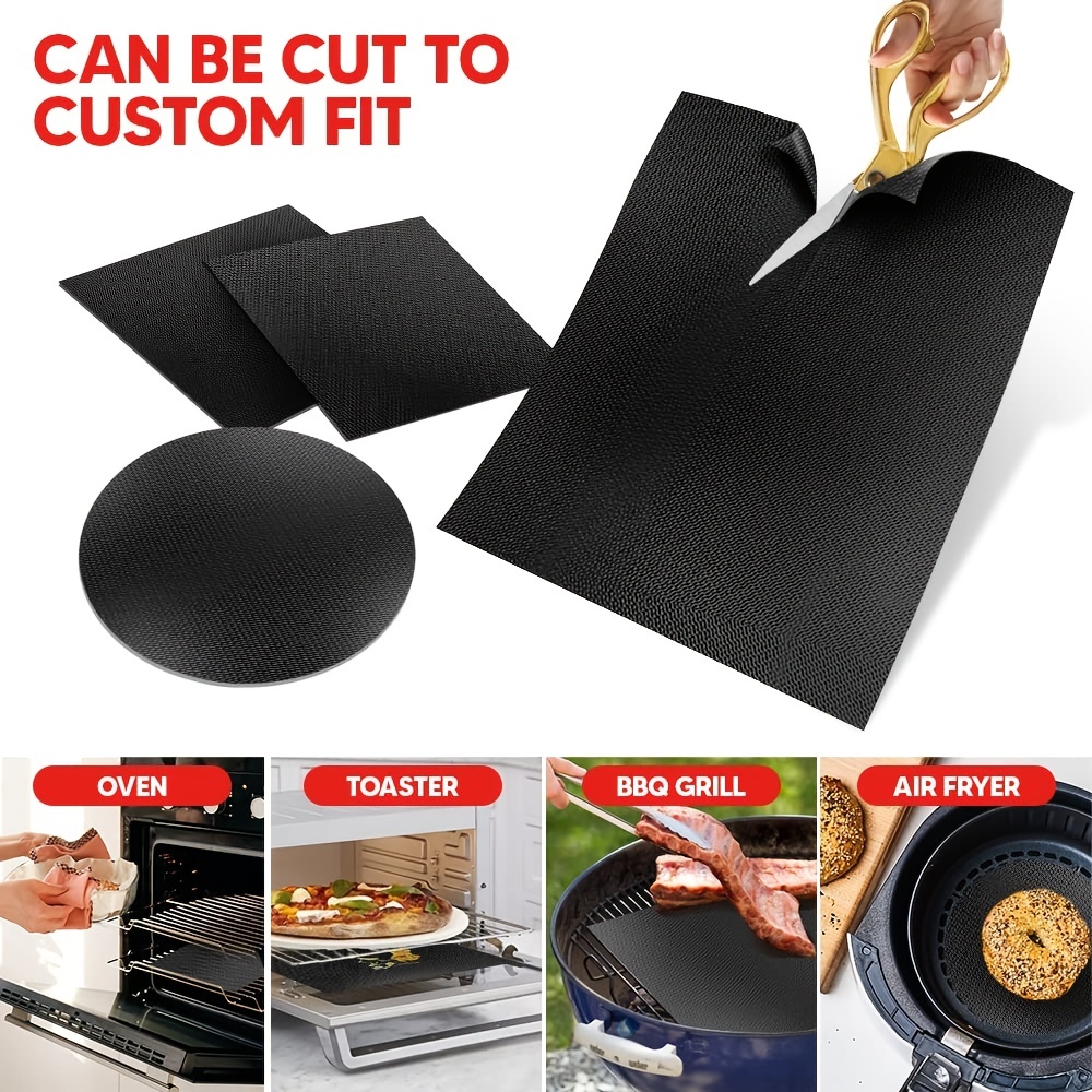  Kitchen + Home - BBQ Grill Mats -100% Non-Stick, Heavy Duty,  Reusable, BPA and PFOA Free BBQ Grilling Accessories - 15.75 x 13 - (Set of  2) : Barbecue Tool Sets : Patio, Lawn & Garden
