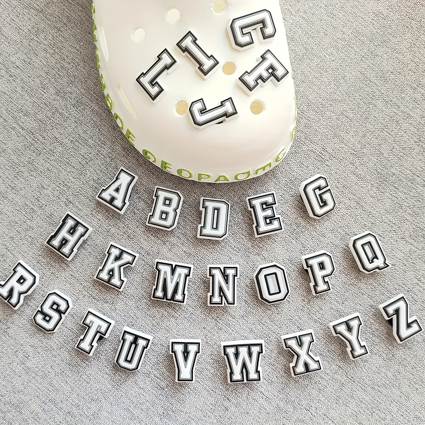Alphabet Croc Charms, Number Shoe Charms , Letter Charms for Crocs 