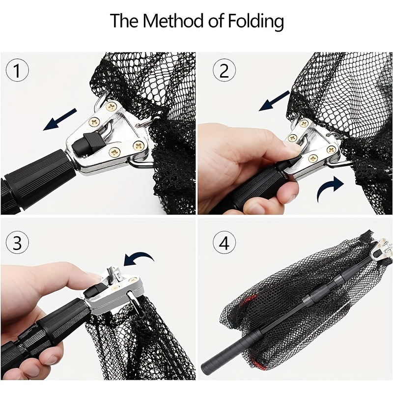 Aluminium Alloy Folding Net Roadrunner Portable Fishing Net One-Touch Folding  Fishing Net Fishing Gear 