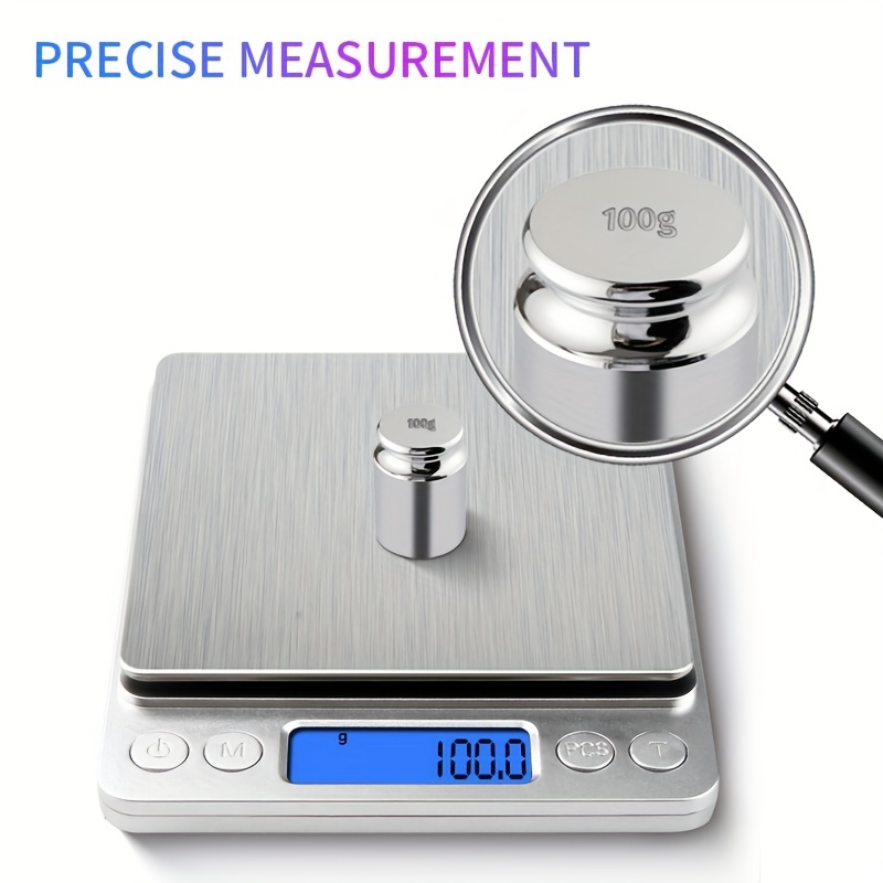 Digital Gram Scale 0.01g Food Scale High Precision Kitchen Scale  Multifunctional Stainless Steel Pocket Scale - 100g/0.01g 