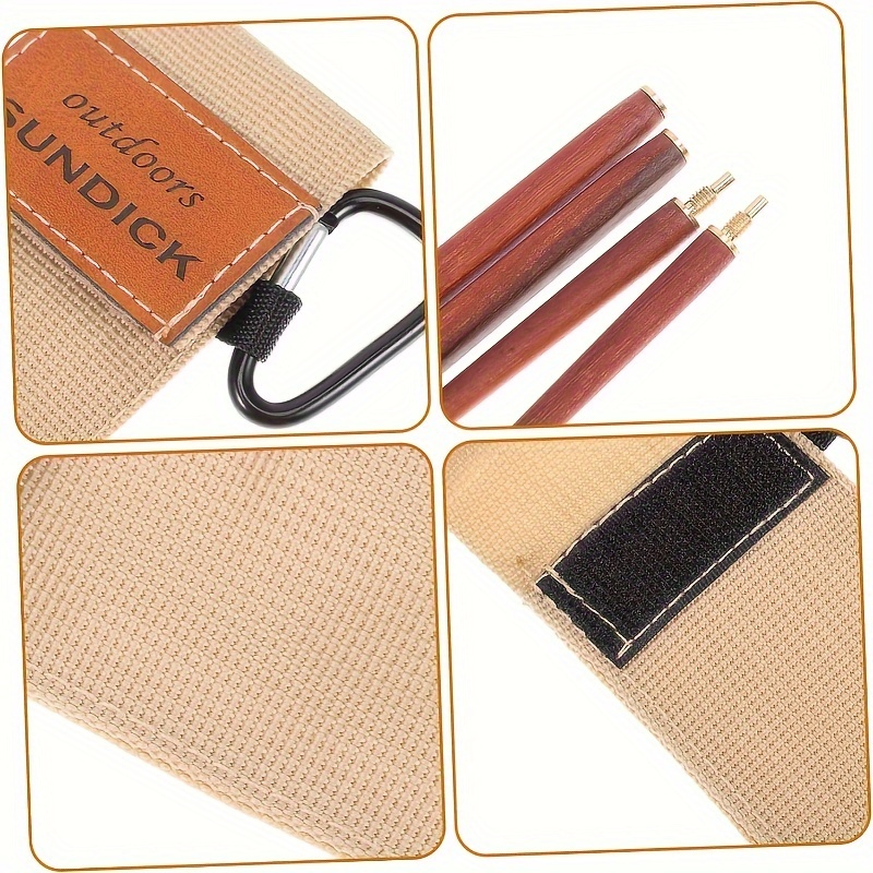 Outdoor Portable Folding Solid Wood Chopsticks Camping Picnic