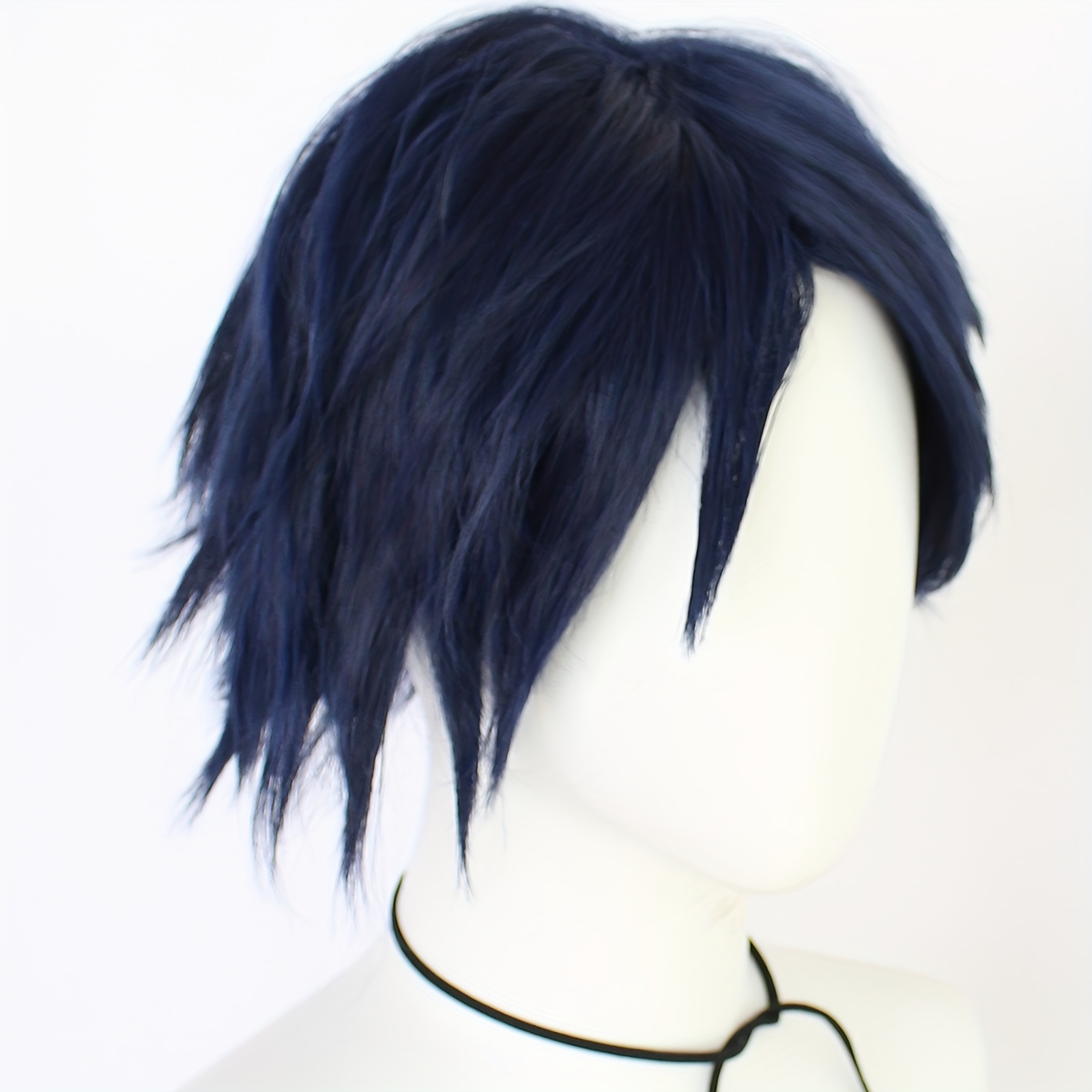 Blue anime wig deals male