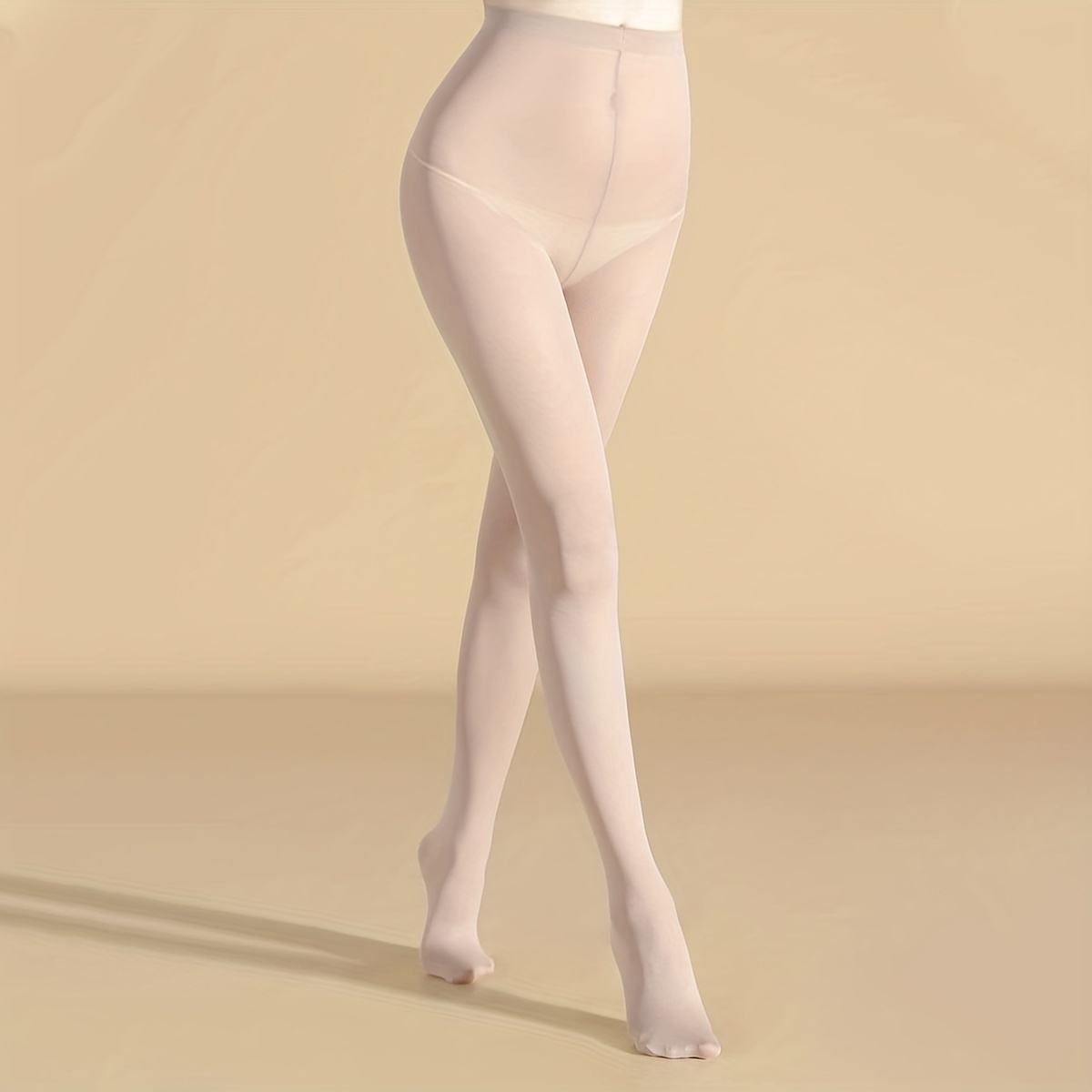 Sequin Decor Pantyhose High Waist Semi sheer Footed - Temu