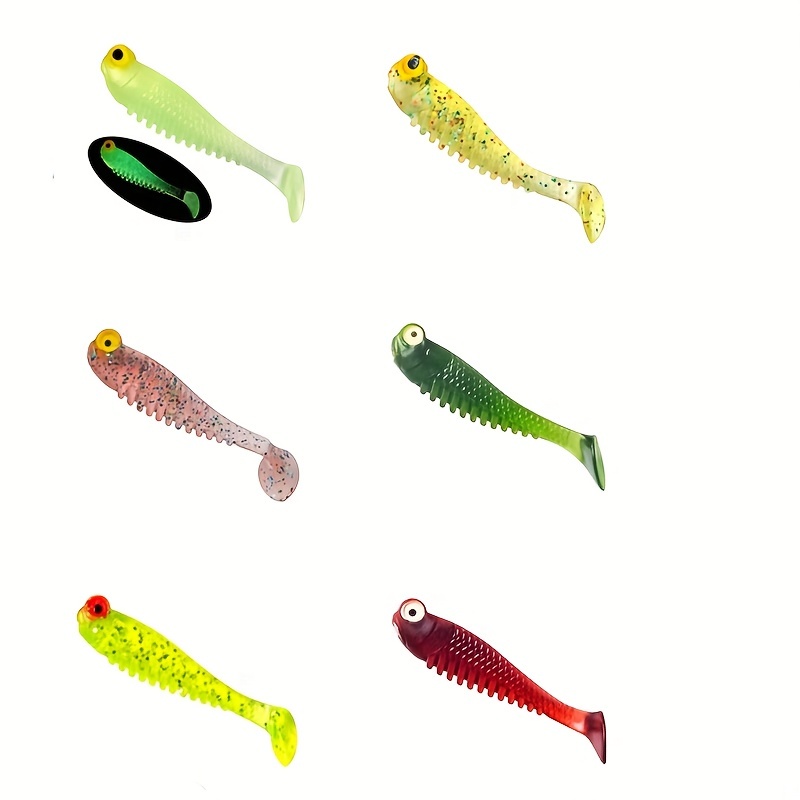 Soft Bait 3d Eyes T tail Lure Wobblers Worm Fishing Silicone - Temu