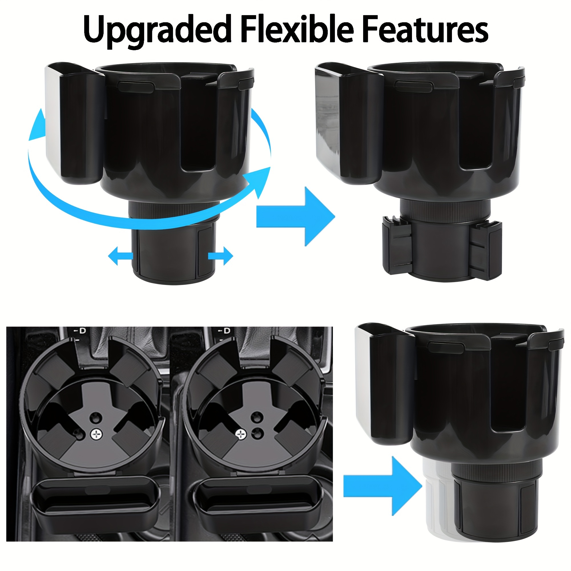 Upgraded Car Cup Holder Expander Adapter Offset Adjustable - Temu