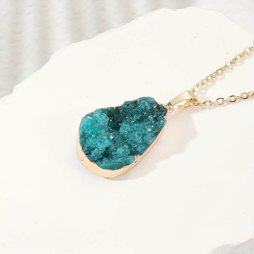 Natural Crystal Pendant Necklace
