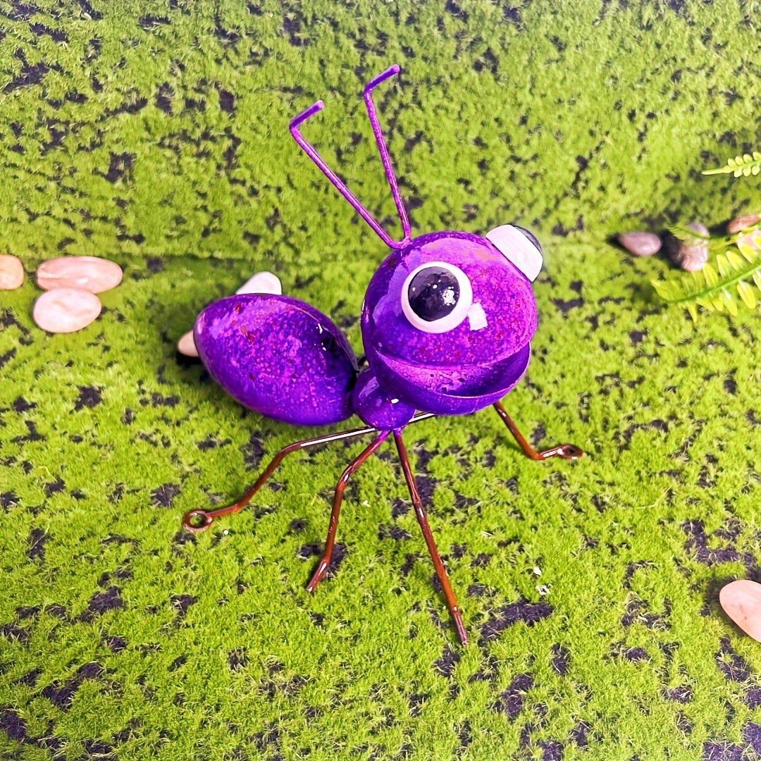  UNQLUX Metal Iron Art Ants Decor, Ant Garden Decor, Garden Art  Metal Sculpture Ant Ornament, Lawn Decoration Garden Outdoor Wall Art, Cute  Insect Yard Art Garden Ornaments, 2 PCS, Yellow 